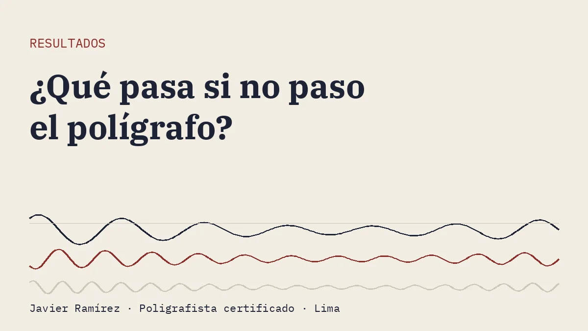 Portada del artículo: ¿Qué pasa si no paso el polígrafo?